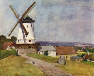 Dänemark: Dybbøl Mühle, Sønderborg, auf dem Schlachtfeld von 1864 von Alfred Heaton Cooper
