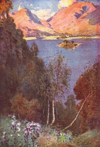 Lake District: Ein Blick auf Grasmere, Abendsonne von Alfred Heaton Cooper