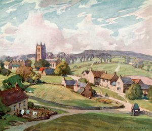 Mells Dorf, in der Nähe von Frome von Alfred Heaton Cooper