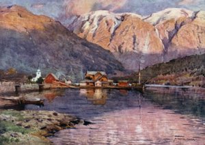 Ulvik, Hardangerfjord von Alfred Heaton Cooper