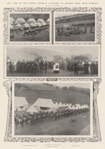 Das Lager der Surrey Imperial Yeomanry im Denbies Park, in der Nähe von Dorking