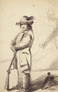 Ein Trapper in den Rocky Mountains, Bill Burrow, um 1837