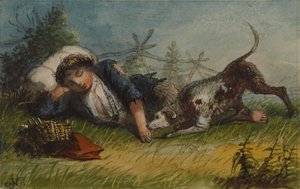 Betteljunge und sein Hund von Alfred Jacob Miller