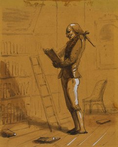 Bibliomane mit einem "Elzivir" in der Hand! von Alfred Jacob Miller