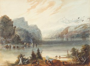 Chain Lake in den Rocky Mountains, ca. 1837