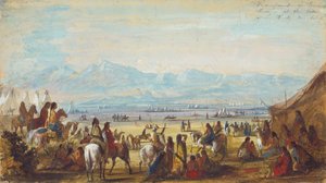 Lager am Green River am Fuße der Rocky Mountains, um 1837