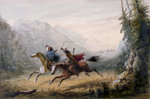 Flucht vor den Blackfeet von Alfred Jacob Miller