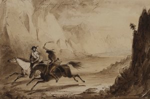 Flucht vor einer Kriegspartei von Alfred Jacob Miller