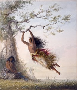 Indische Mädchen, schaukelnd von Alfred Jacob Miller