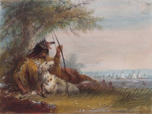 Indianischer Läufer, ca. 1837 von Alfred Jacob Miller