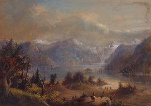 Seeszene, Wind River Mountains, ca. 1837