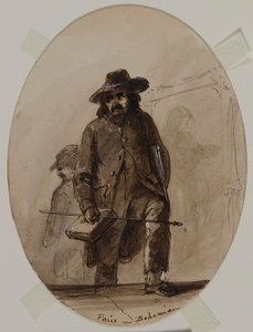 Paris, Bohemien, Embryo Scheffer oder Delacroix von Alfred Jacob Miller