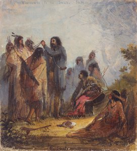 Geschenke an die Schlangenindianer, ca. 1837 von Alfred Jacob Miller