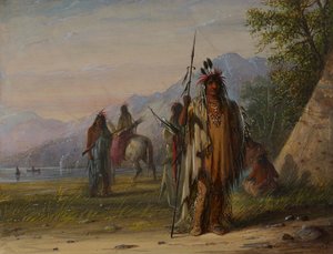 Snake Indian Camp von Alfred Jacob Miller