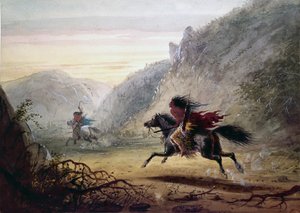 Snake-Indianer verfolgt "Crow" Pferdedieb