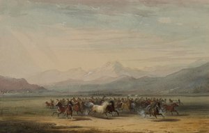 Panik von Wildpferden von Alfred Jacob Miller