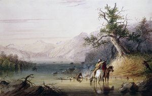 Lager der Fallensteller am "Big Sandy" River von Alfred Jacob Miller