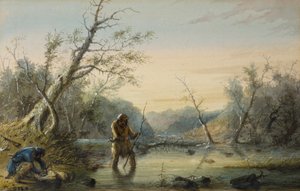 Biber fangen von Alfred Jacob Miller