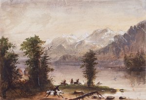 Wind River Mountains, um 1837 von Alfred Jacob Miller