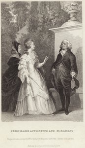 Königin Marie Antoinette und Honore Gabriel Riqueti von Alfred Johannot
