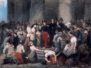 Der Herzog von Orleans während der Cholera-Epidemie, um 1830 von Alfred Johannot