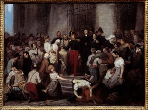 Der Herzog von Orleans besucht die Kranken des Hôtel-Dieu während der Cholera-Epidemie