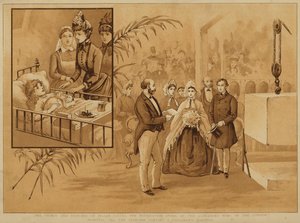 Prinz und Prinzessin von Wales legen den Grundstein des Londoner Krankenhauses von Alfred Johnson
