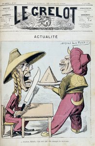 Karikatur über den Streit zwischen der Türkei und England um Ägypten - von Alfred Le Petitty, in „Le Grelot“ vom 06.08.1892 von Alfred Le Petit