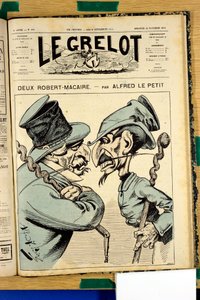 Titelblatt von „Le Grelot“, Nummer 189, Satirisch in Farben von Alfred Le Petit