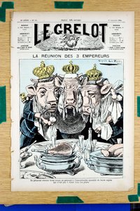 Titelblatt von „The Grelot“, Satirisch in Farben von Alfred Le Petit