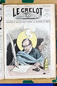 Titelblatt von „The Grelot“, Nummer 72, Satirisch in Farben von Alfred Le Petit