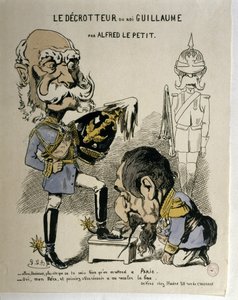 FRANZÖSISCH-PREUSSISCHER KRIEG: Karikatur von Wilhelm I. von Preußen und Napoleon III. von Frankreich