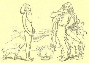 Illustration von Alfred Le Petit (1841-1909) in Gros-Jean und seine Kur von Alfred Le Petit
