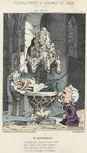 Le Boxis: Karikatur über Dupanloup - ill. vom 21/02/1871 in „Blumen, Früchte und Gemüse des Tages“ von Alfred Le Petit