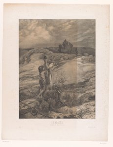 Hagar und Ismael in der Wüste von Alfred Louis Bahuet