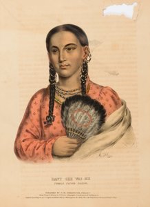 RANT CHE WAI ME. Weibliche Fliegende Taube, aus Geschichte der Indianerstämme Nordamerikas von Alfred M. Hoffy