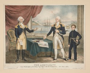 Die Armee & Marine, General Washington überreicht Captain Barry seine Kommission
