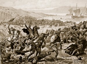 Die große Schlacht von Brunanburh, 937, Illustration aus 