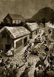Der Sturm auf Berwick durch die Schotten, November 1354, Illustration aus 