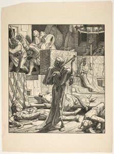Der Tod der Würger, der erste Ausbruch der Cholera auf einem Maskenball in Paris, 1831 von Alfred Rethel