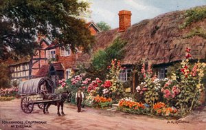 Stockrosen, Cropthorne, Evesham von Alfred Robert Quinton