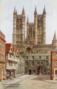 Kathedrale von Lincoln und Exchequer Gate von Alfred Robert Quinton