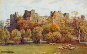 Ludlow Castle von den Wiesen aus von Alfred Robert Quinton