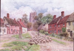 Monks Eleigh, Suffolk, aus The Cottages and the Village Life of Rural England, veröffentlicht von Dent & Sons Limited von Alfred Robert Quinton