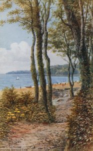 Pfad zum Ufer, Meeresblick, Isle of Wight