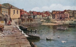 Möwen im Hafen, St Ives, Cornwall von Alfred Robert Quinton