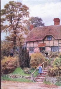 Die Cottage-Stufen, Ardington, Berkshire, aus The Cottages and the Village Life of Rural England, veröffentlicht von Dent & Sons Limited von Alfred Robert Quinton