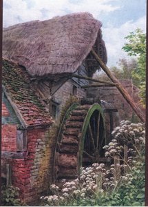Das Mühlrad, Elmley Castle, Worcester, aus The Cottages and the Village Life of Rural England, veröffentlicht von Dent & Sons Limited von Alfred Robert Quinton