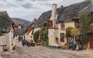 Das Ship Inn, Porlock (Farblithografie) von Alfred Robert Quinton