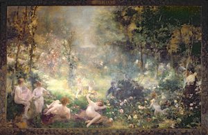 Die Freuden des Lebens: Blumen, Frauen, Musik von Alfred Roll